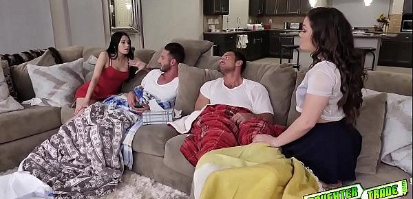  Alex Coal and Kimber Woods perk their pussies out to get eaten by their sick daddies